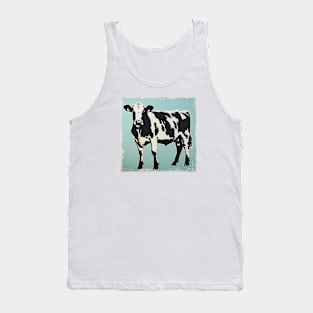 Retro vintage aesthetic cow Tank Top